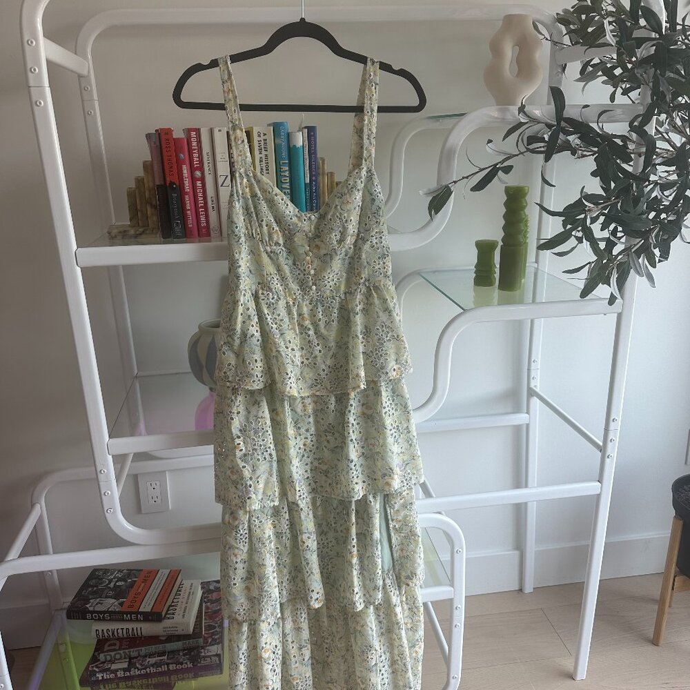 ASTR The Label Midsummer Eyelet Tiered Maxi Dress